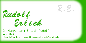 rudolf erlich business card